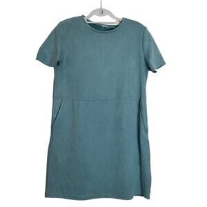 Zara Sheath Dress in‎ Sage Green - Size M - Lovely Soft Suede Feel